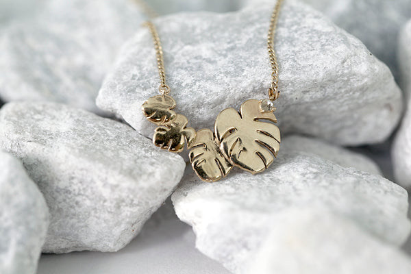 4 Dainty Leaves Necklace