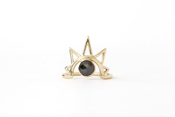 Black Diamond Sun Ring