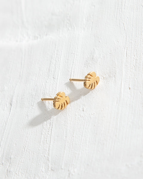 Monstera Stud Earrings