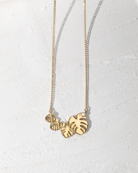 4 Dainty Leaves Necklace