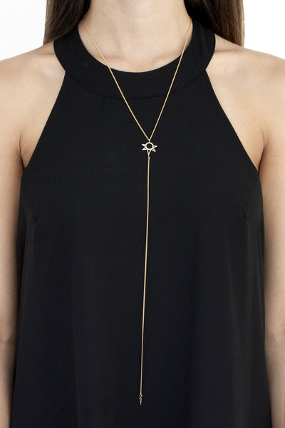Gold Rosary Sun Necklace