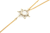 Rosary Sun Necklace - Sterling Silver